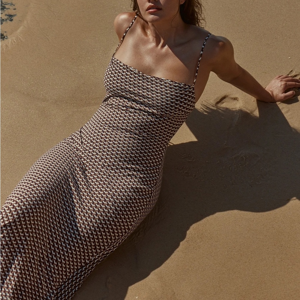 Monday Swimwear- Cote D'azur Dress - Husk Geo Husk Geo / M